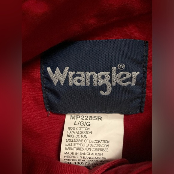 Wrangler long sleeve red shirt men’s. Large NFR 2013 Las Vegas rodeo - Picture 5 of 5